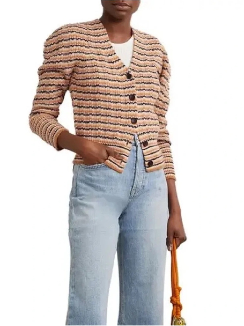 A.L.C. Rebekah stripped button down cardigan sweater